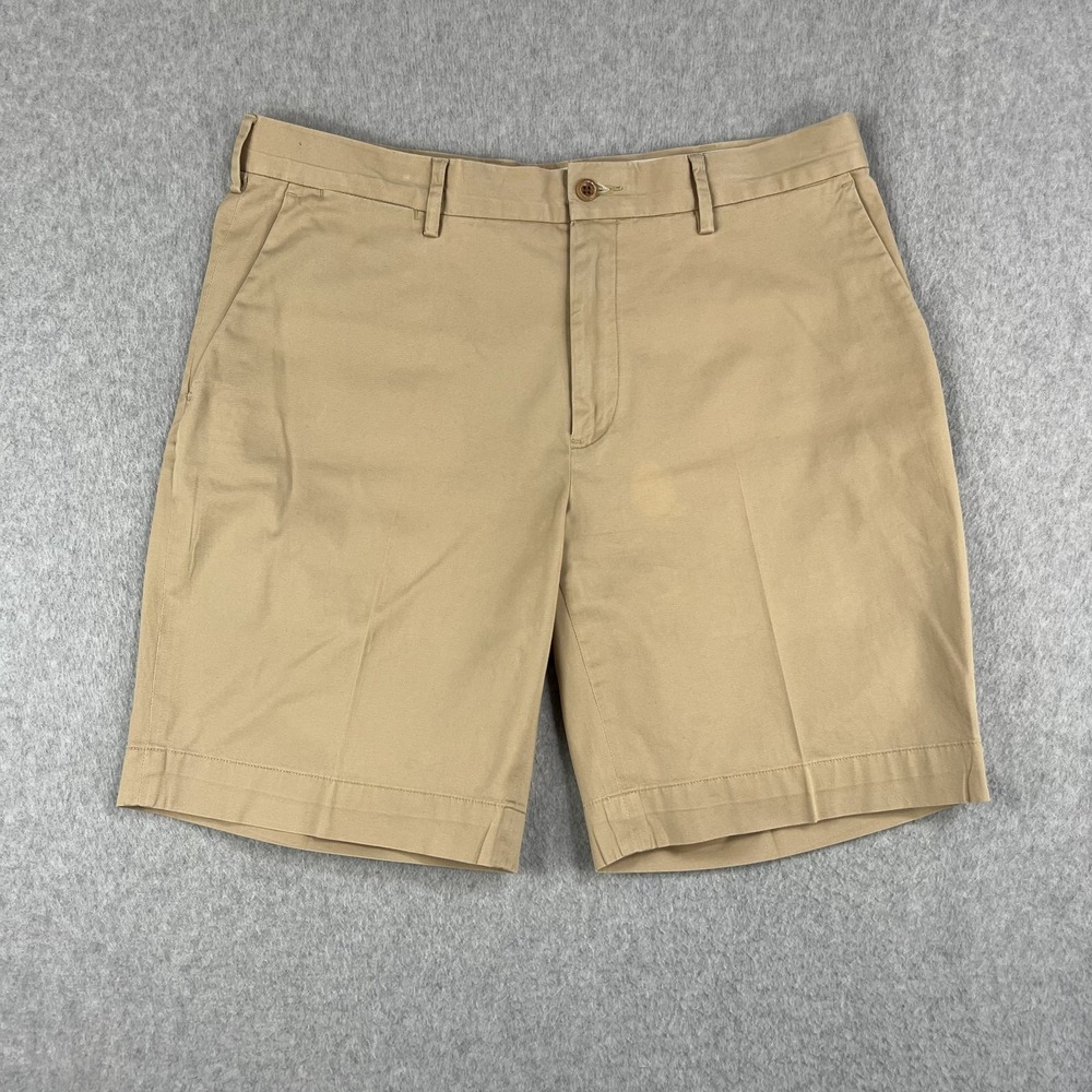 Polo by Ralph Lauren Chino Shorts Mens 33 Khaki Stretch 9" Inseam Preppy